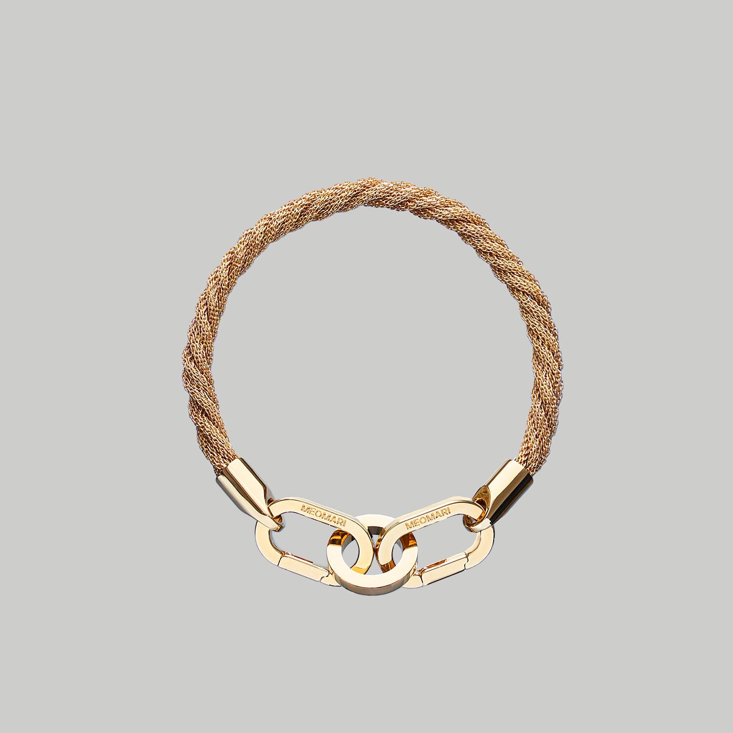 Luxury dog collar in Gold braided