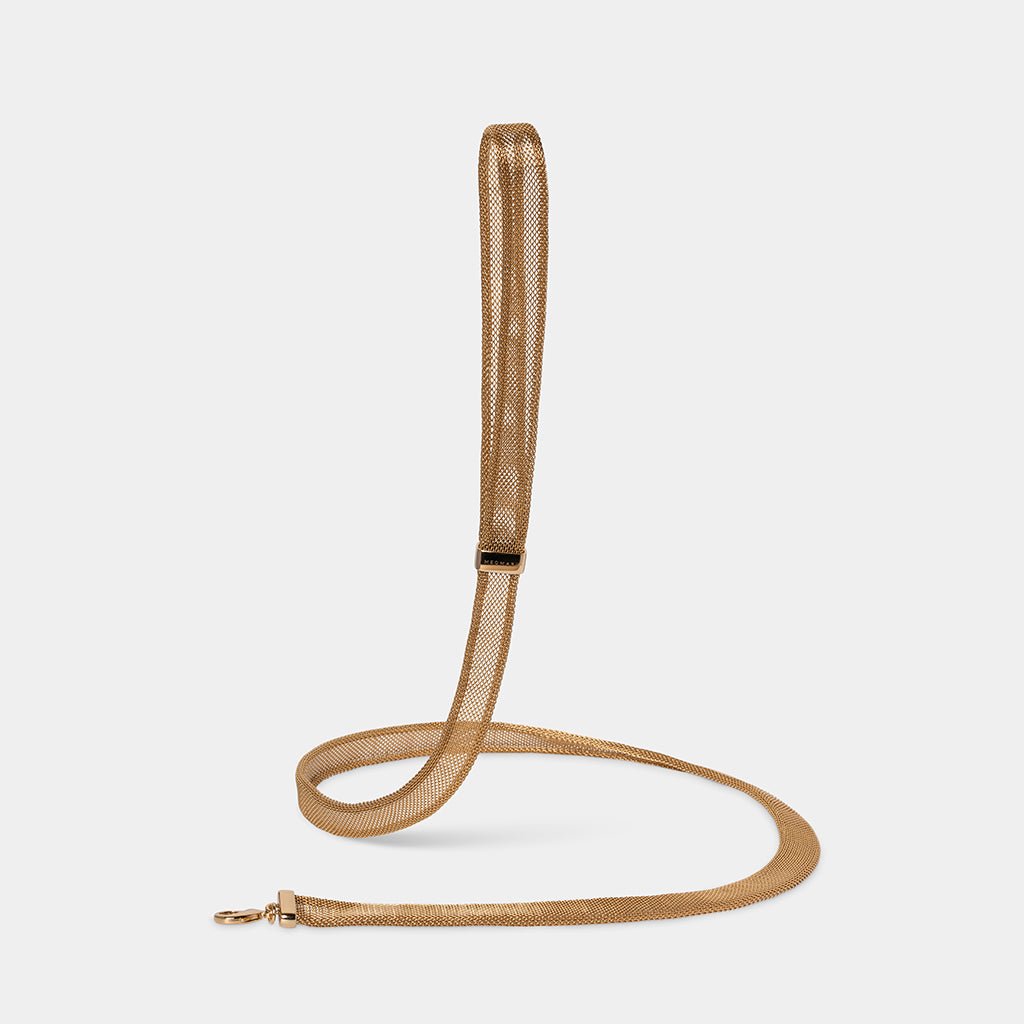 MEOMARI BANDETTINI GOLD TONE DOG LEASH - Meomari