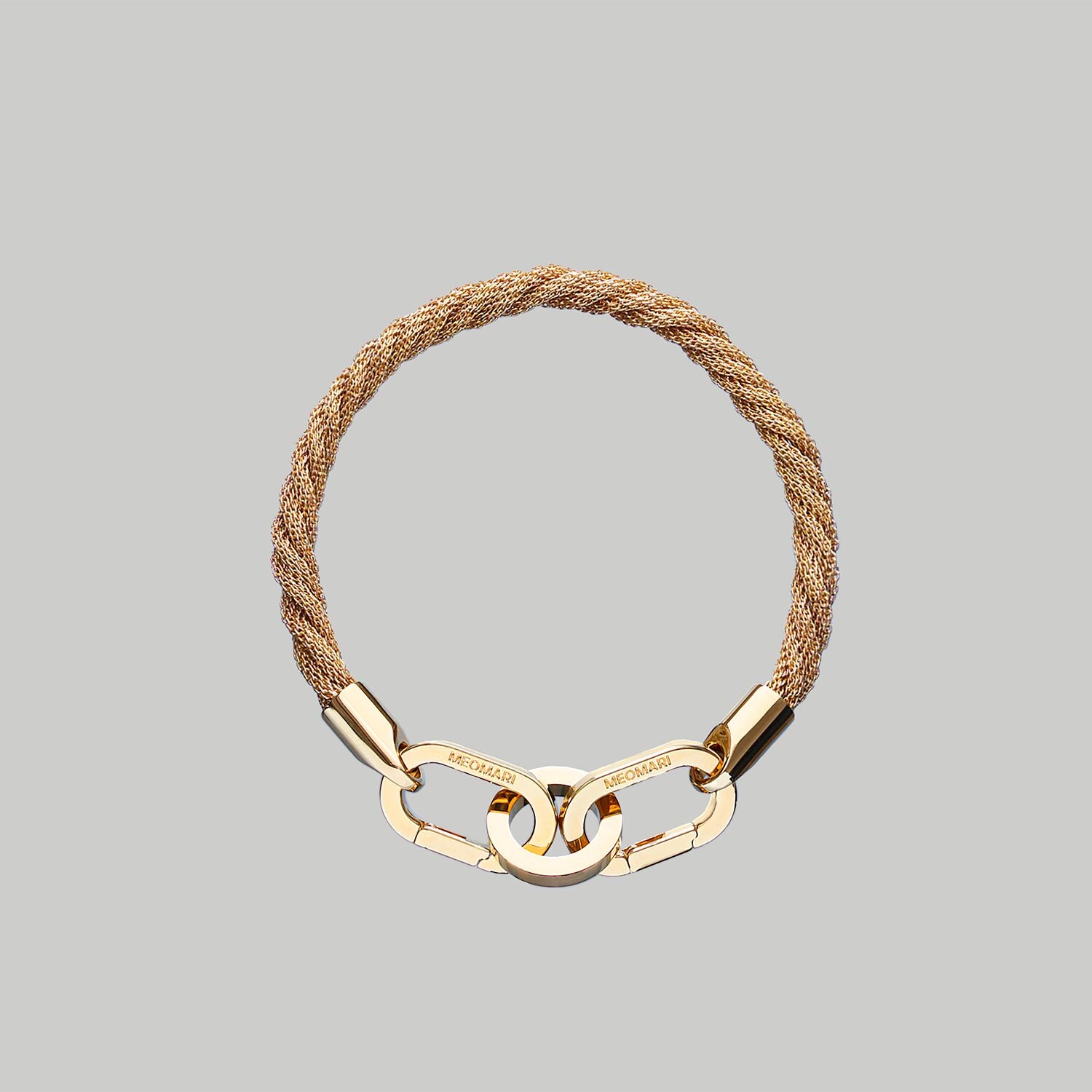 Dog collar in Gold braided