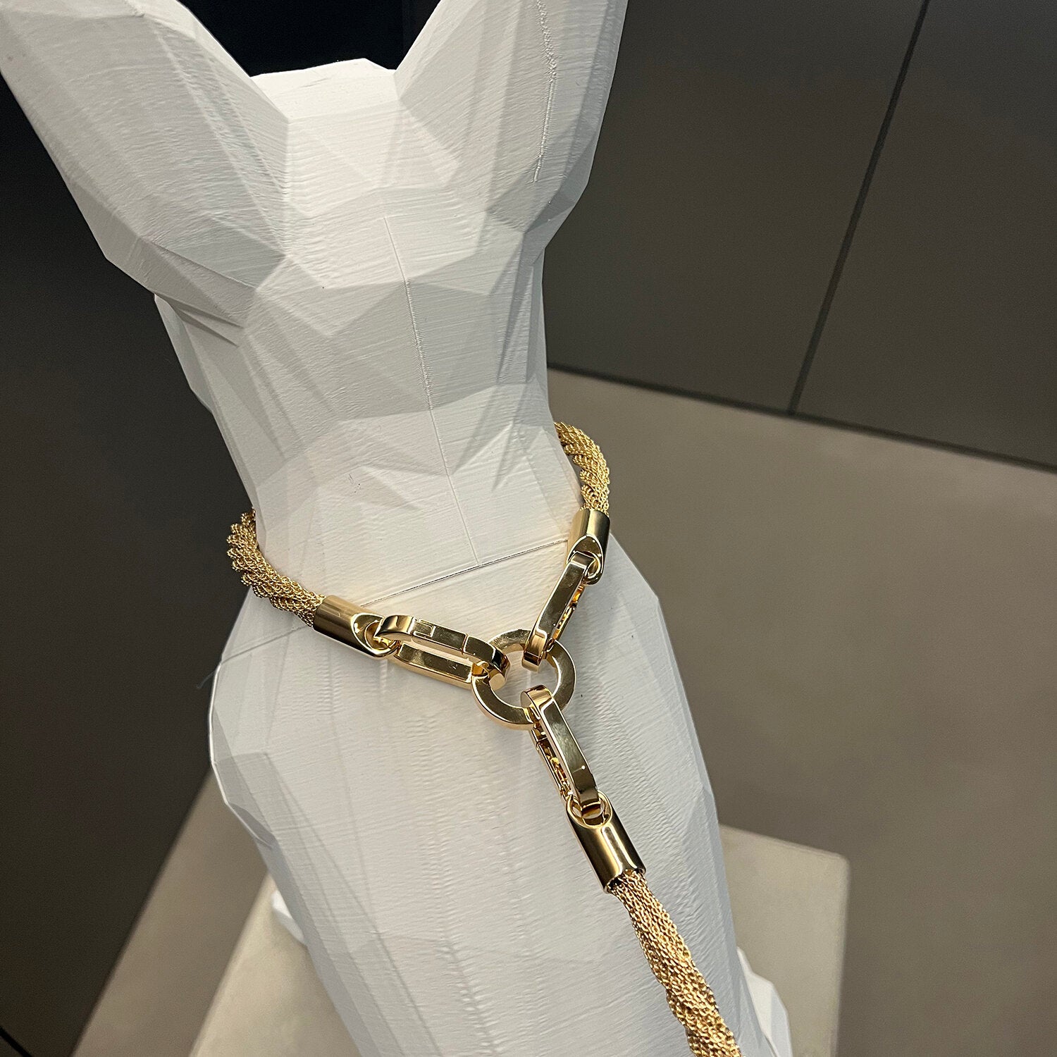 Dog leash in Gold braided