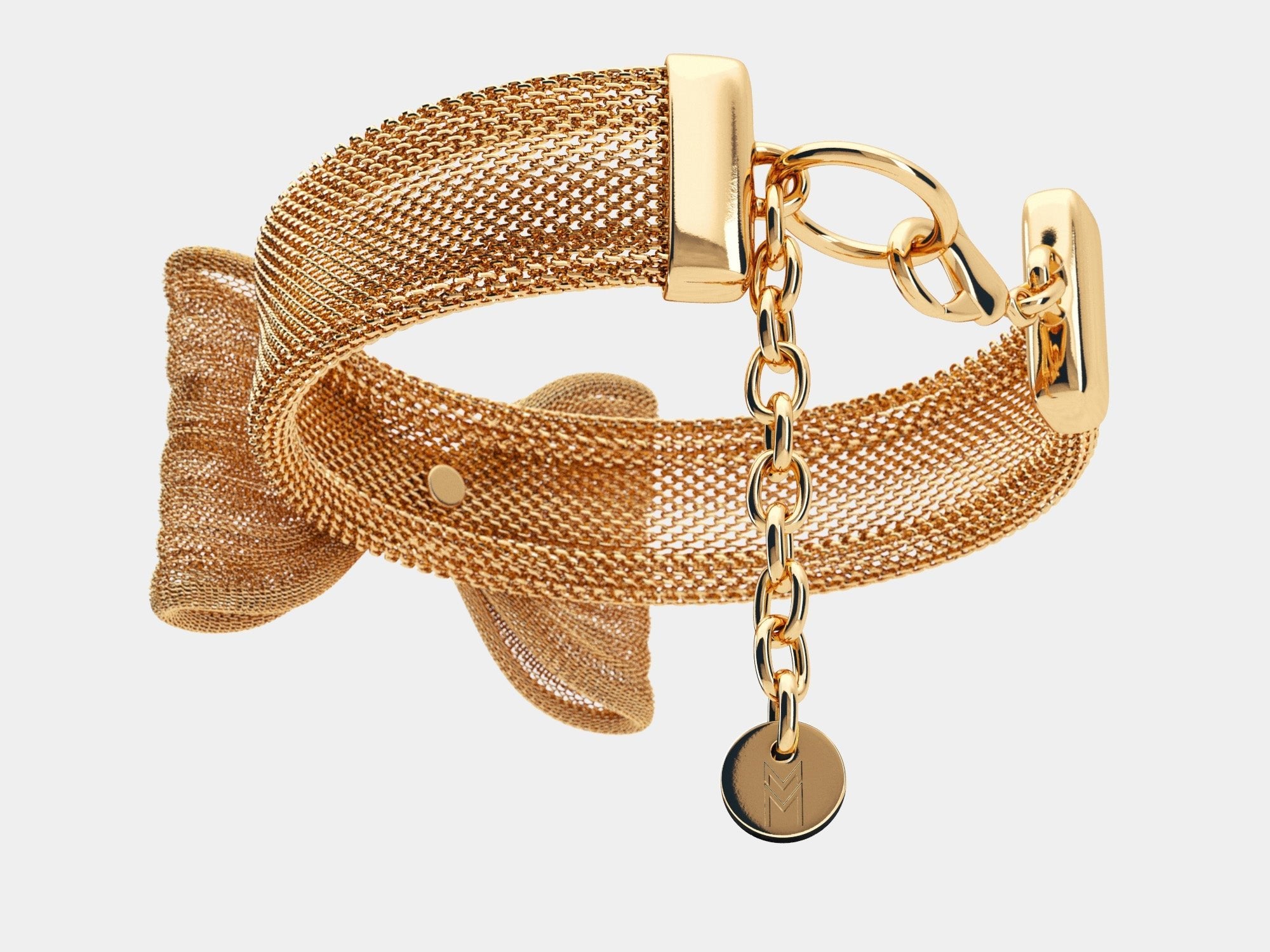 MEOMARI BANDETTINI GOLD TONE DOG COLLAR - Meomari